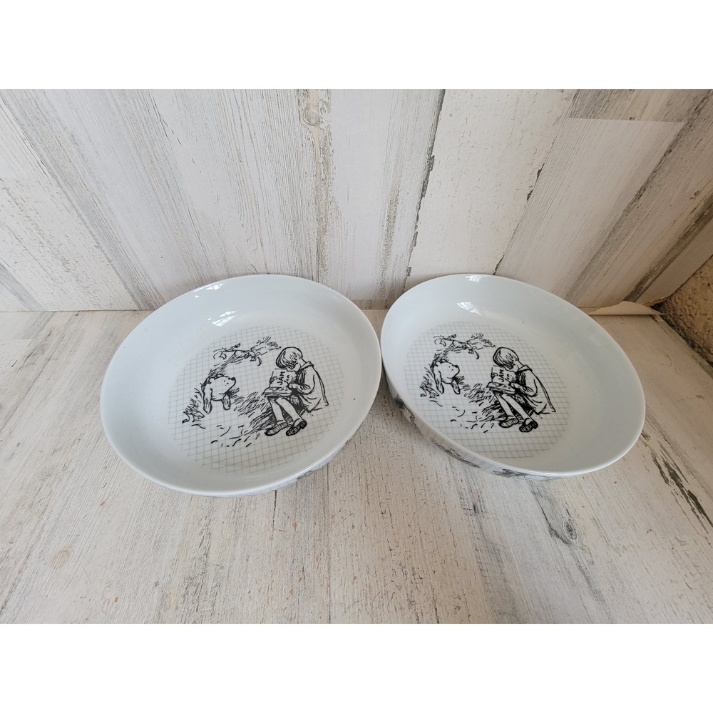 Disney Winnie‎ the Pooh sketchbook pasta bowl dish plate set home decor
